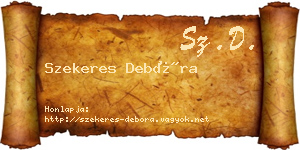 Szekeres Debóra névjegykártya